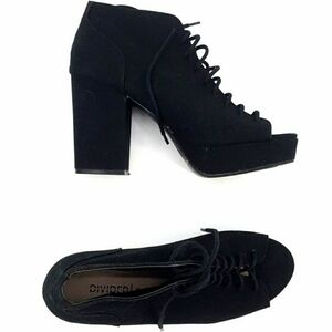 H & M Peep-toe Chunky Heel Platform Bootie Shoe